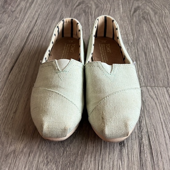 TOMS Alpargata Sage Heritage Canvas Mint Size 7 - Picture 2 of 7